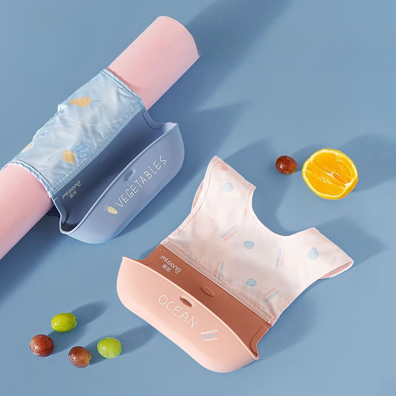 Waterproof Baby Bibs Silicone - Babador à prova d'água para crianças,