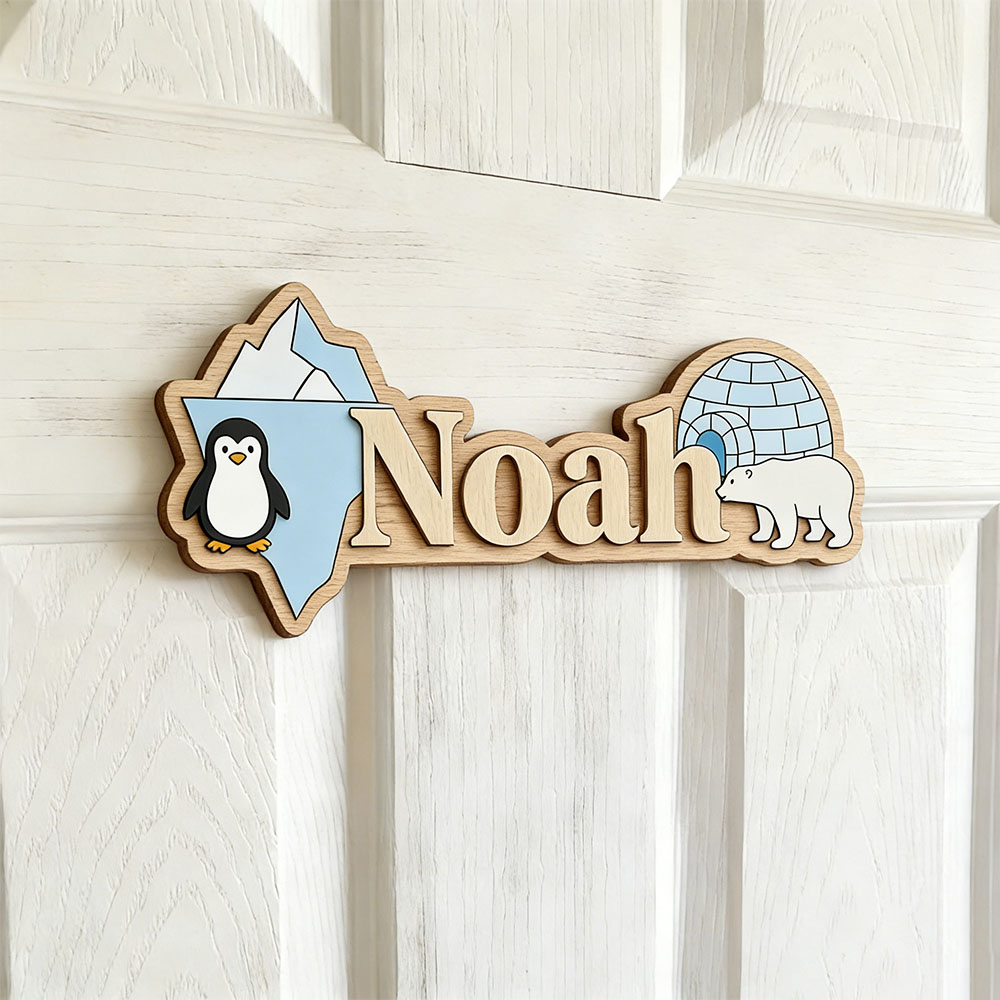 Nursery - Placa de Madeira Personalizada com Nome
