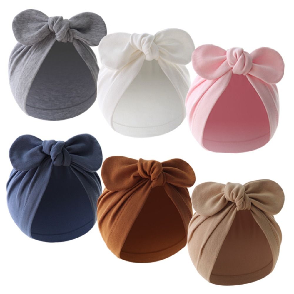 Infant Beanie Hat With Ears - Chapéu de bebê com nó de