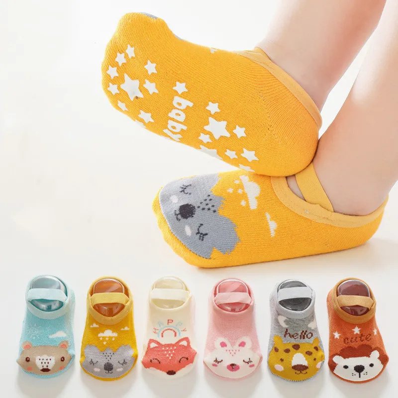 Unisex Baby Socks Non Slip - 0-3years bebê recém-nascido meninas meninos meias