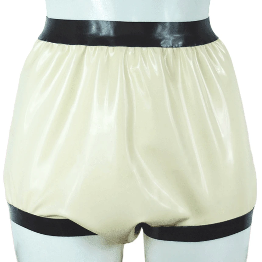 Diapering - Transparente e preto sexy látex fralda