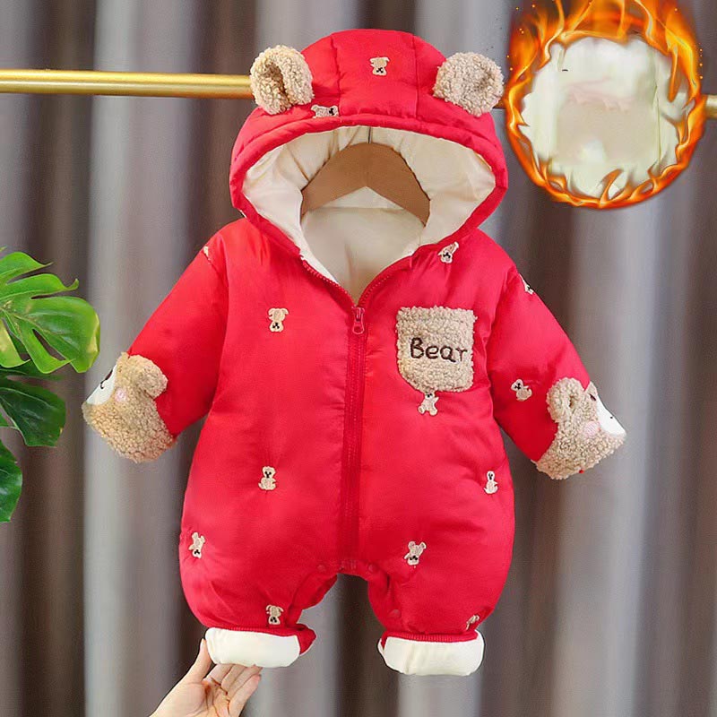 Inverno bebê recém-nascido mac - Cotton Baby Onesies Zipper avaliação e preço