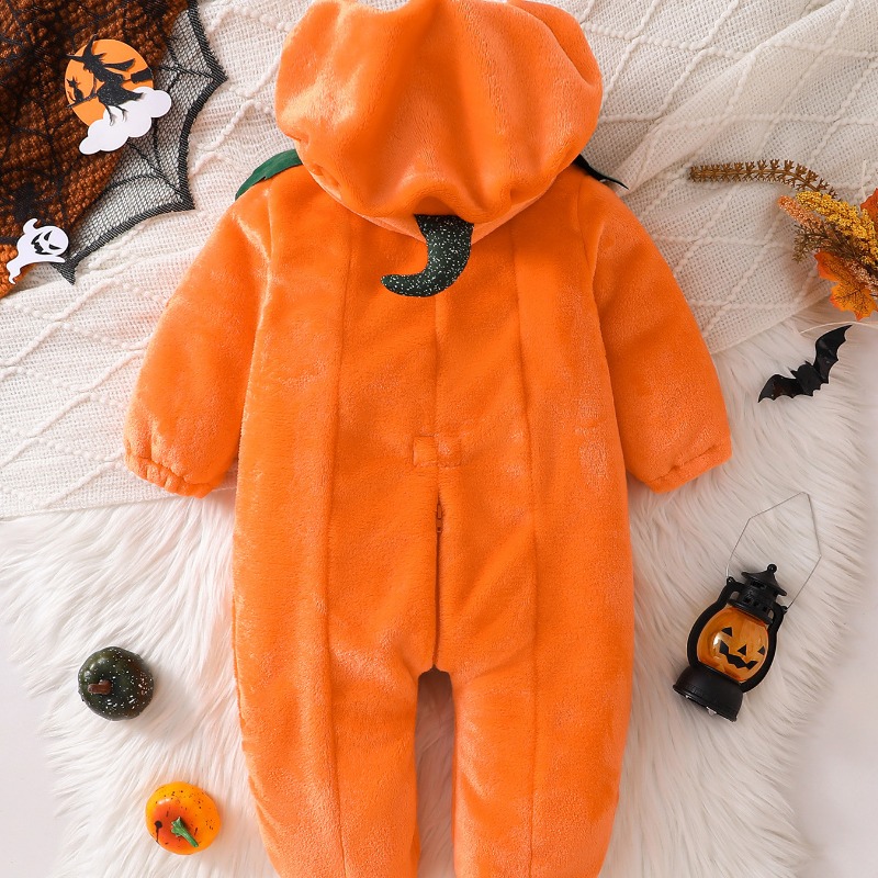 Macacão de Abóbora para Bebê R - Cotton Baby Onesies Zipper avaliação e preço