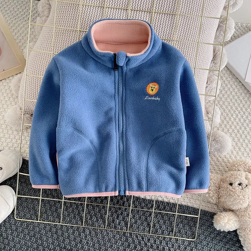 Novas crianças meninos meninas - Toddler Boy Winter Fleece Jacket avaliação e preço
