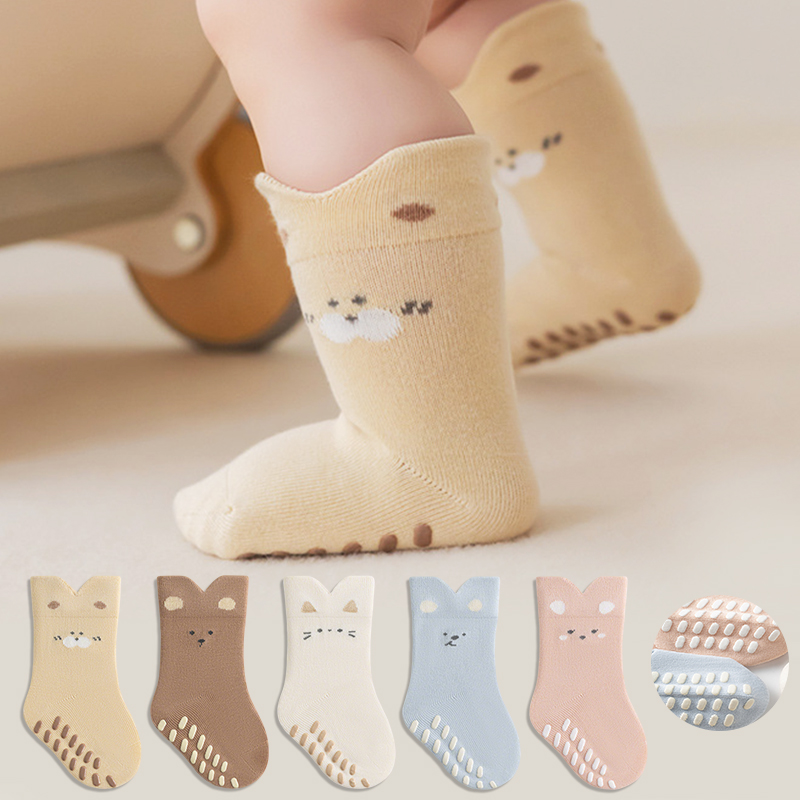 3/5 Pares de Meias Antiderrapa - Unisex Baby Socks Non Slip avaliação e preço