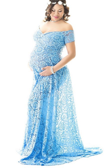 Vestido Maxi de Renda com Mang - Maternity Wear avaliação e preço