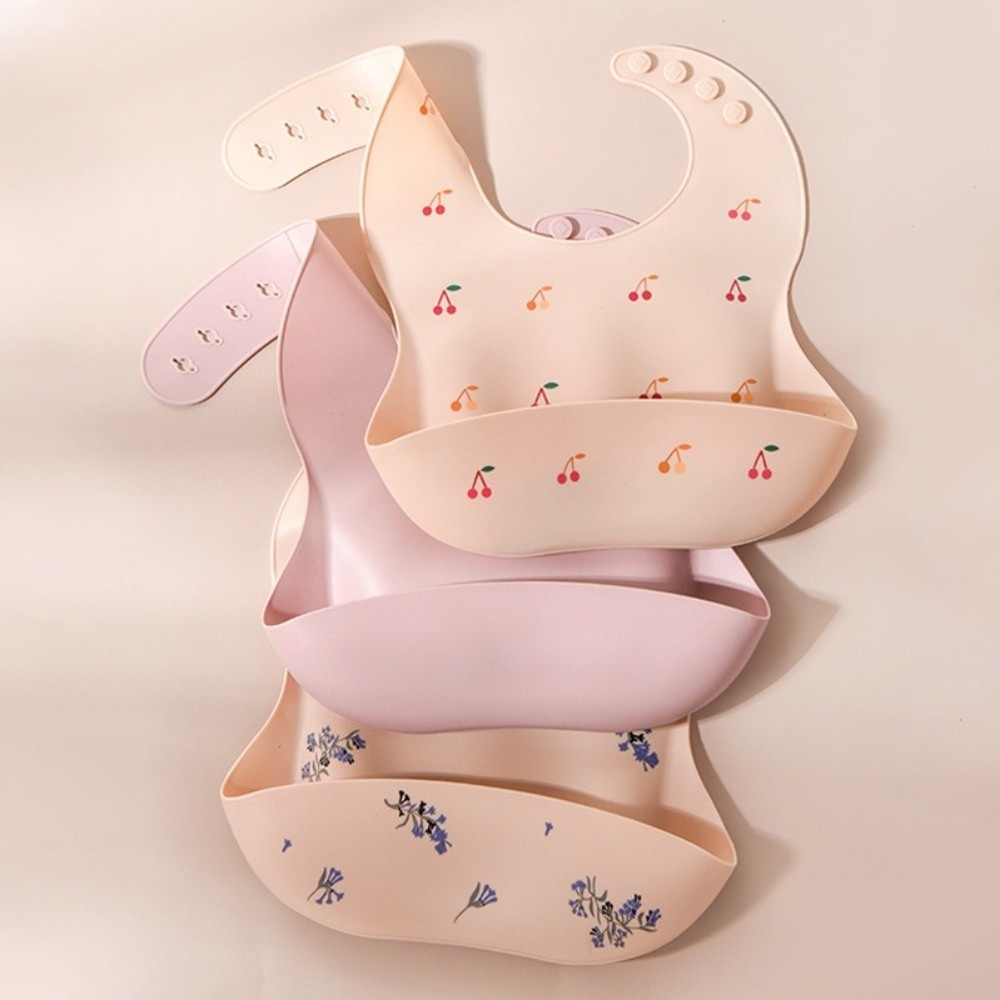 Novo Babador de Silicone para  - Waterproof Baby Bibs Silicone avaliação e preço