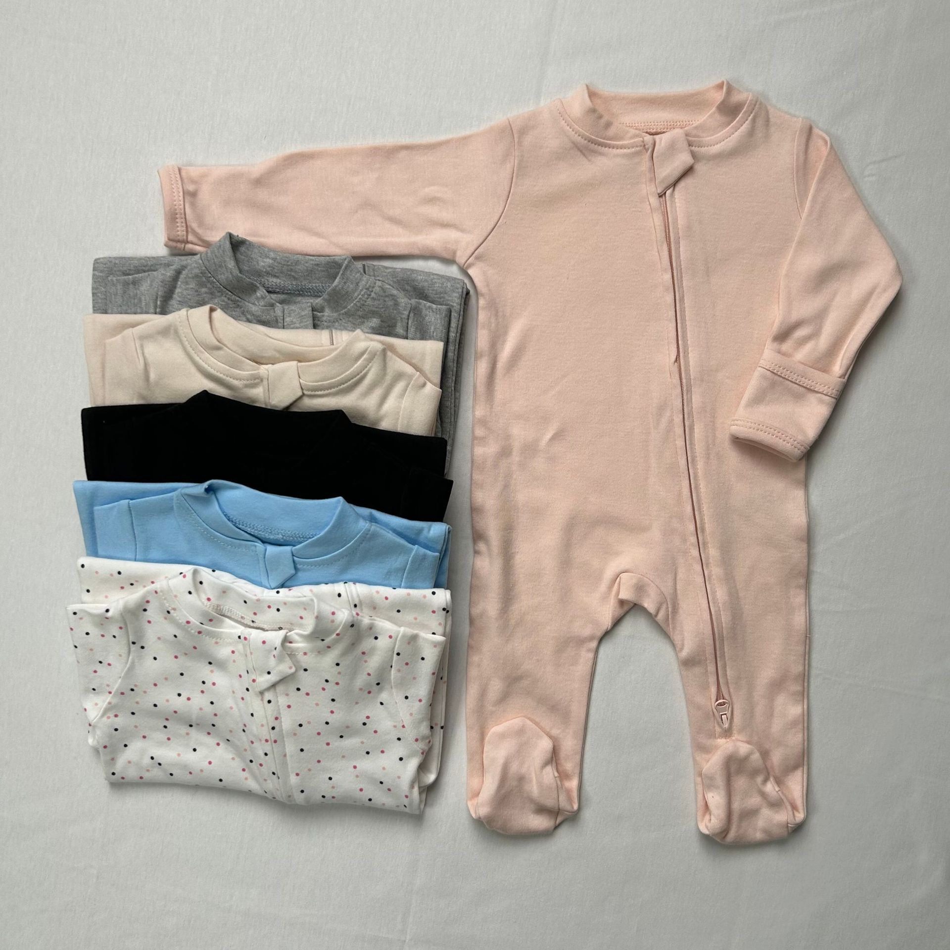 Macacão triangular unissex par - Cotton Baby Onesies Zipper avaliação e preço