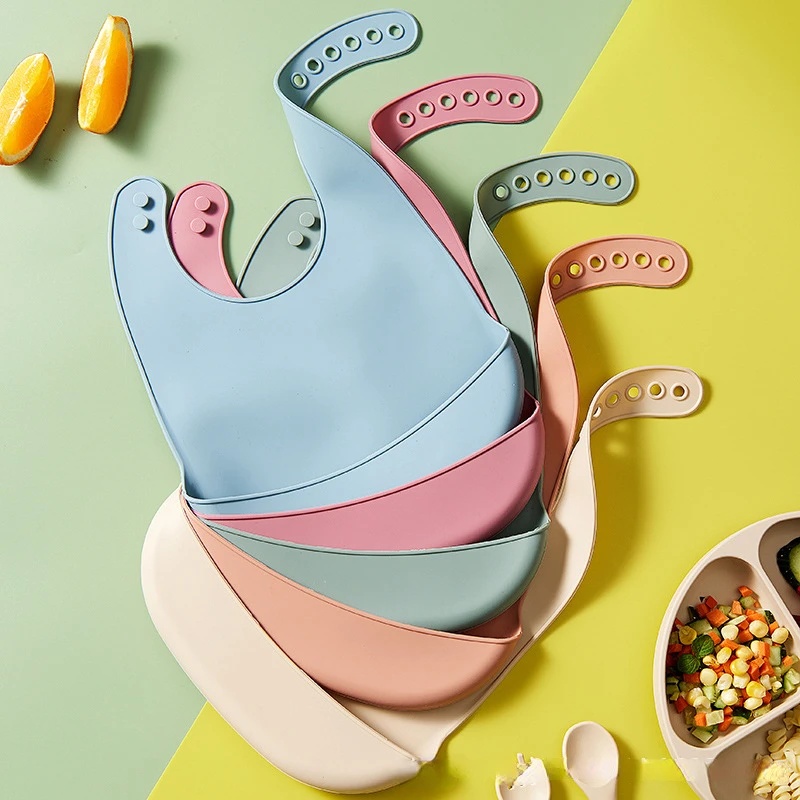 1-5 Peças Babadores de Silicon - Waterproof Baby Bibs Silicone avaliação e preço