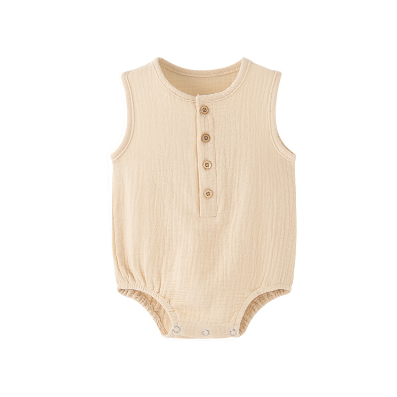 Macacão de Verão para Bebê Rec - Baby Summer Linen Sleeveless Jumpsuit avaliação e preço