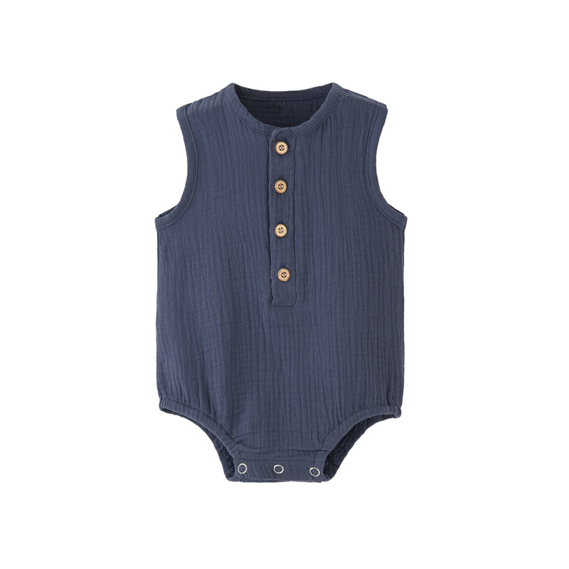 Macacão de Verão para Bebê Rec - Baby Summer Linen Sleeveless Jumpsuit avaliação e preço