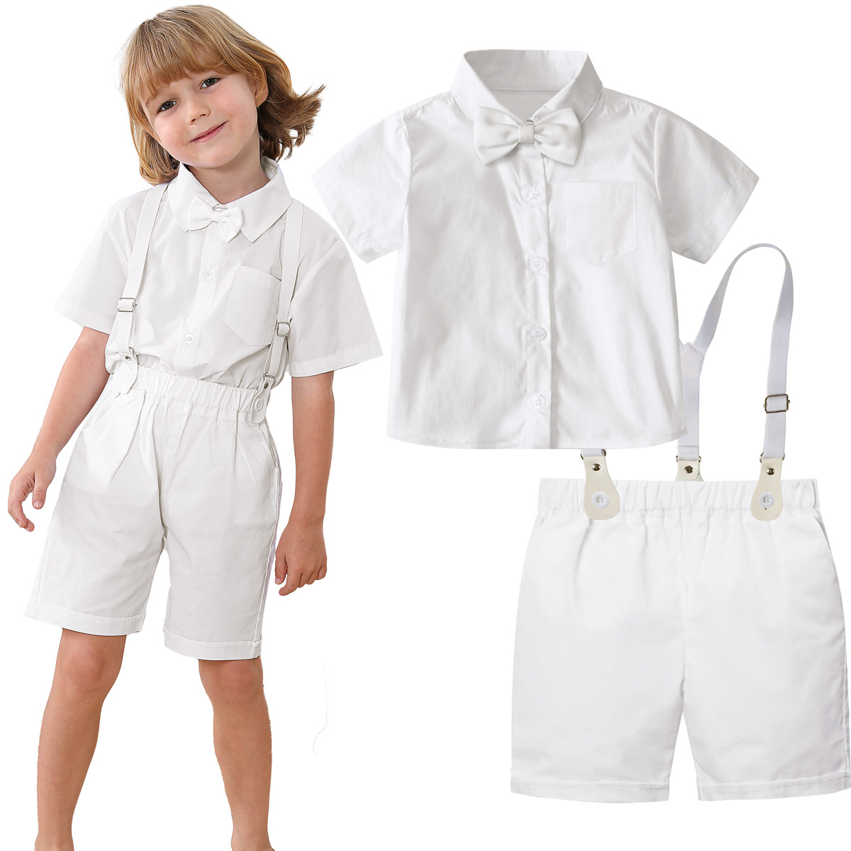 Roupa de batismo para meninos  - Baby Boy Suit Set Baptism avaliação e preço